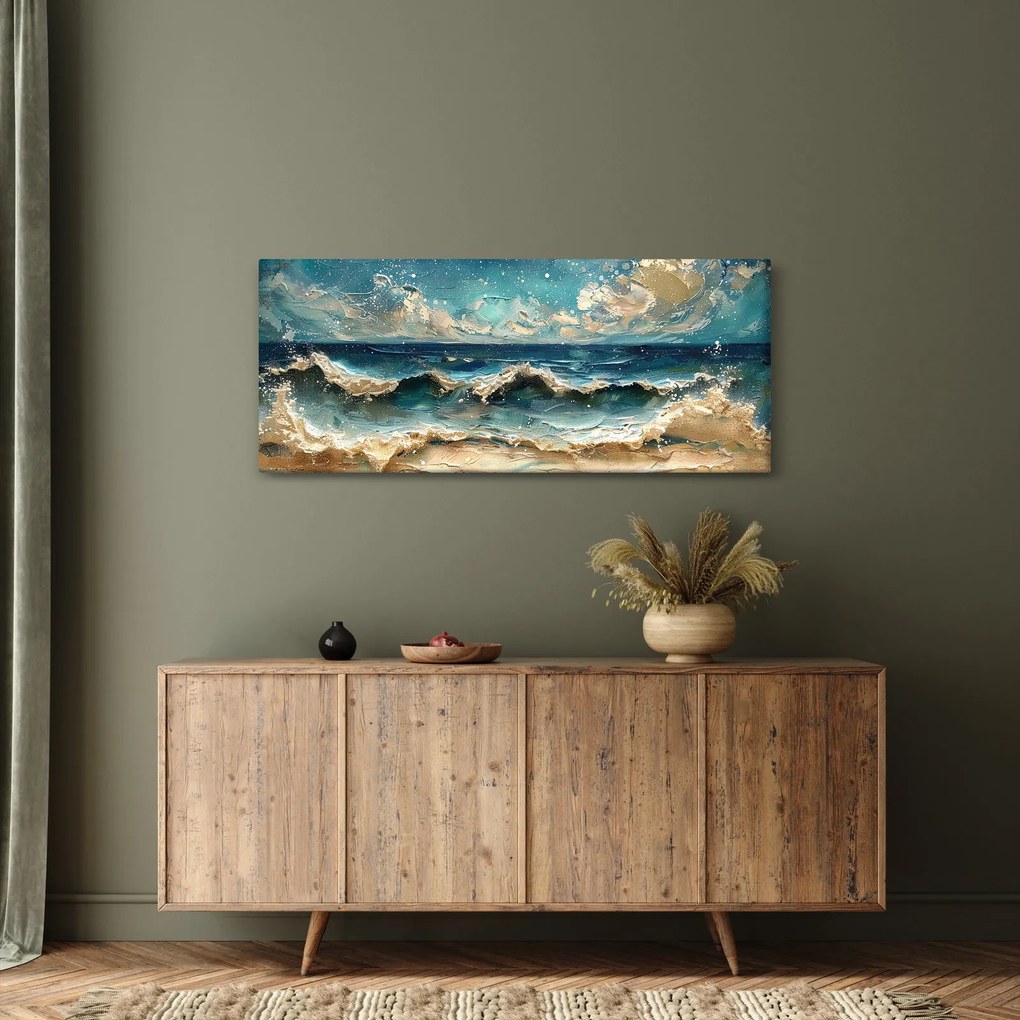 Tablou - Pictura mării (120x50 cm)