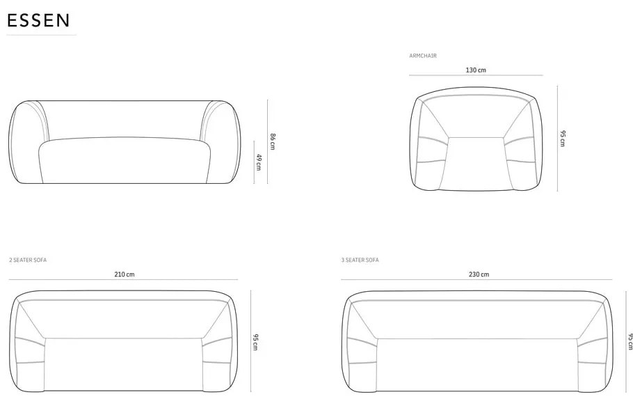 Fotoliu burgundy cu tapițerie din stofă bouclé Essen – Cosmopolitan Design