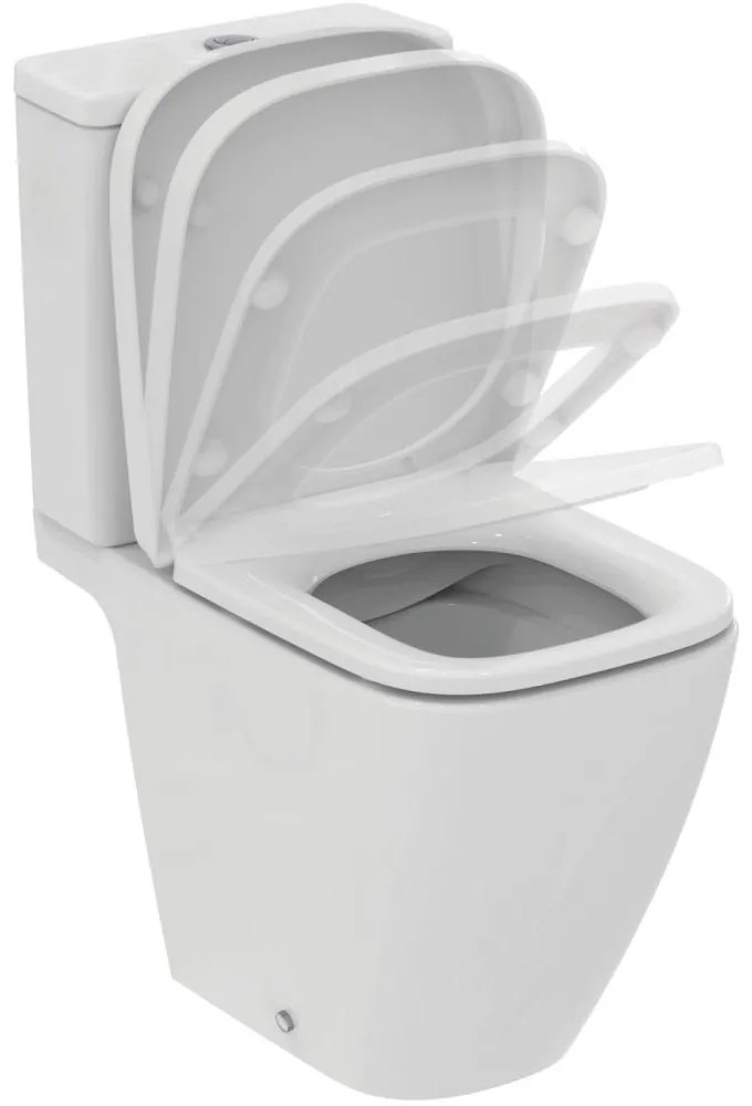 Vas wc stativ rimless plus Ideal Standard i.life S alb lucios cu rezervor si capac inclus