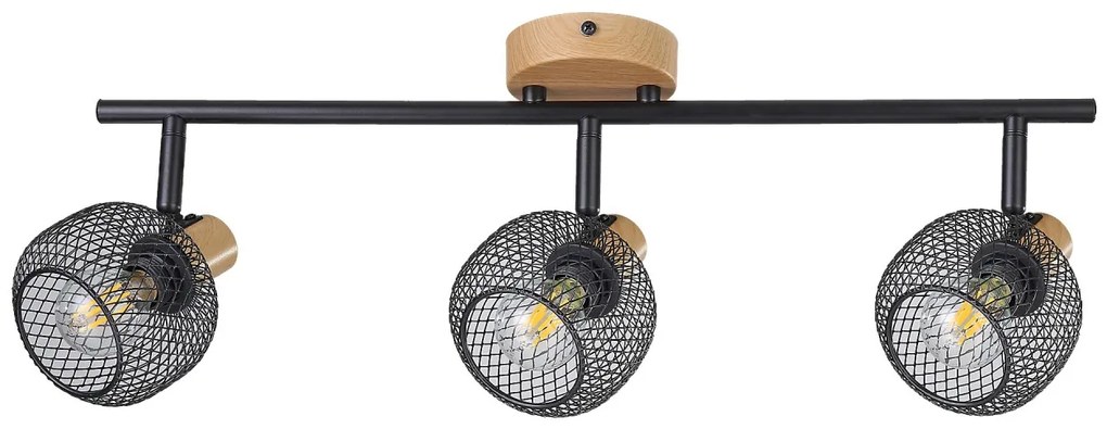 Lustra aplicata 3l design industrial Grendel negru