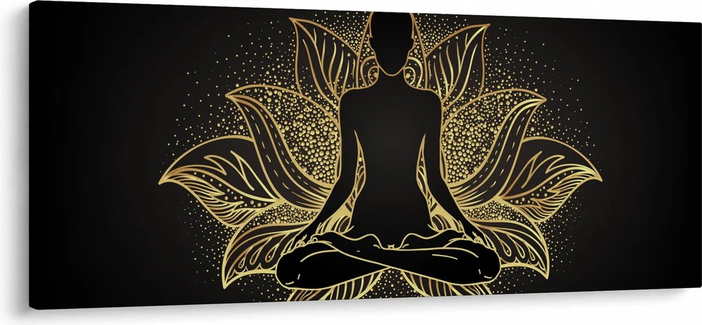 Tablou - Silueta într-o floare de lotus (120x50 cm)