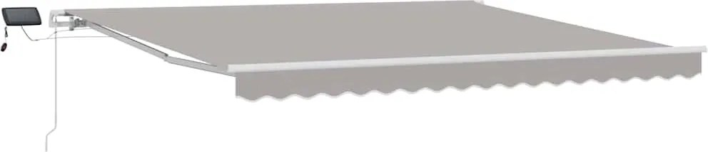 vidaXL Cortina Retractabilă Manual Gri deschis 400 × 300 cm