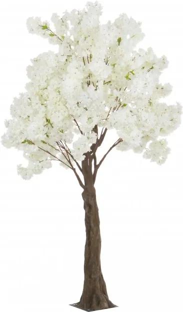 Copac decorativ cu flori artificiale Begonia alb 150 cm x 240 cm