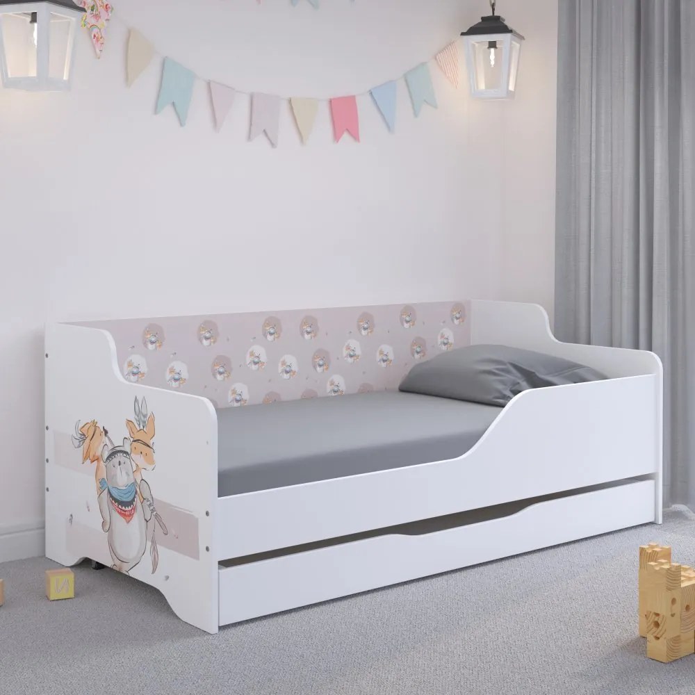 Pat copii cu animale 160x80 cm