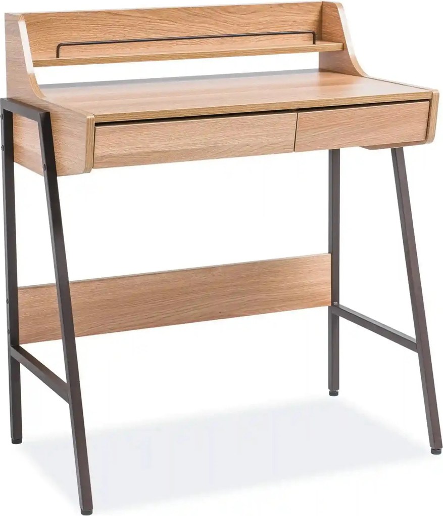Birou B168, stejar/maro, 89x48x77 cm