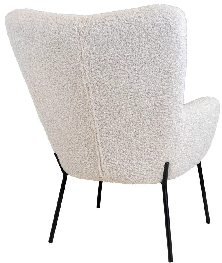 Fotoliu cu husă din blană artificială House Nordic Glasgow, alb