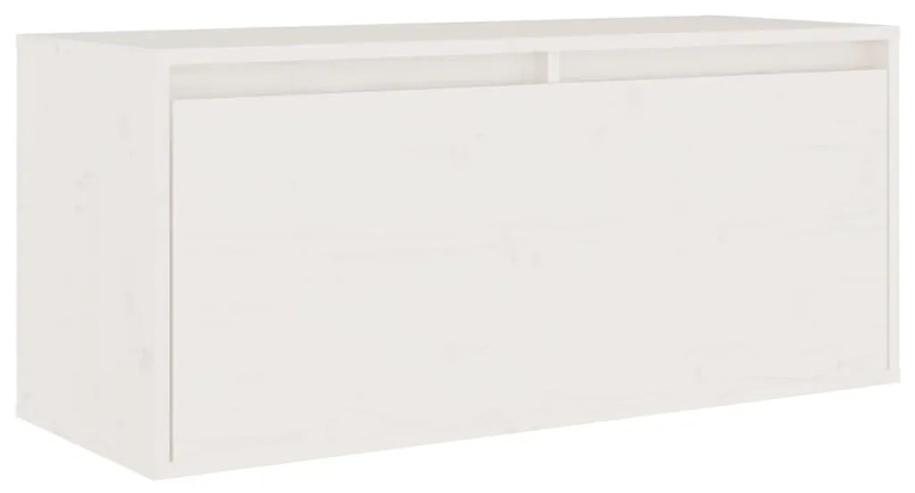 813457 vidaXL Dulap de perete, alb, 80x30x35 cm, lemn masiv de pin