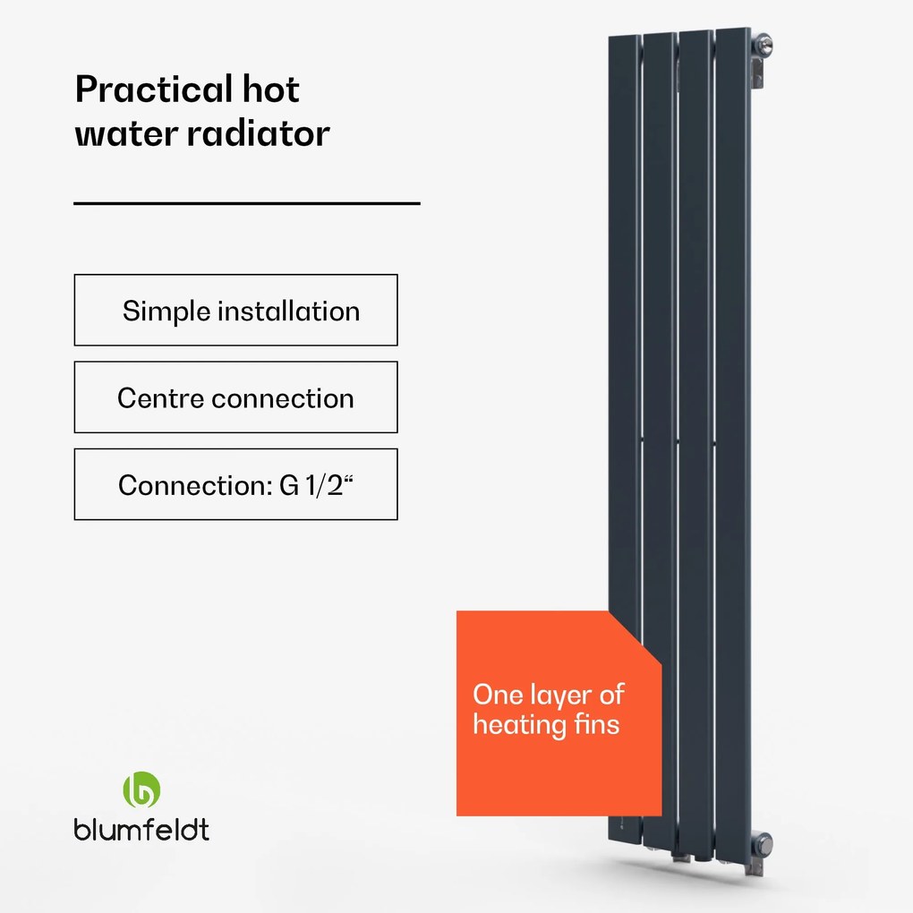 Blumfeldt Ontario, radiator, 30 x 120, conexiune 1/2", montaj pe perete, 733 W