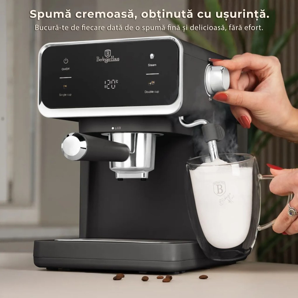 Espressor digital 3 in 1 Anthracite Berlinger Haus BH/9852