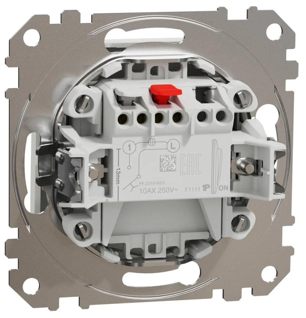 Intrerupator cu revenire, 10A, IP20, Alb, Schneider Sedna Design