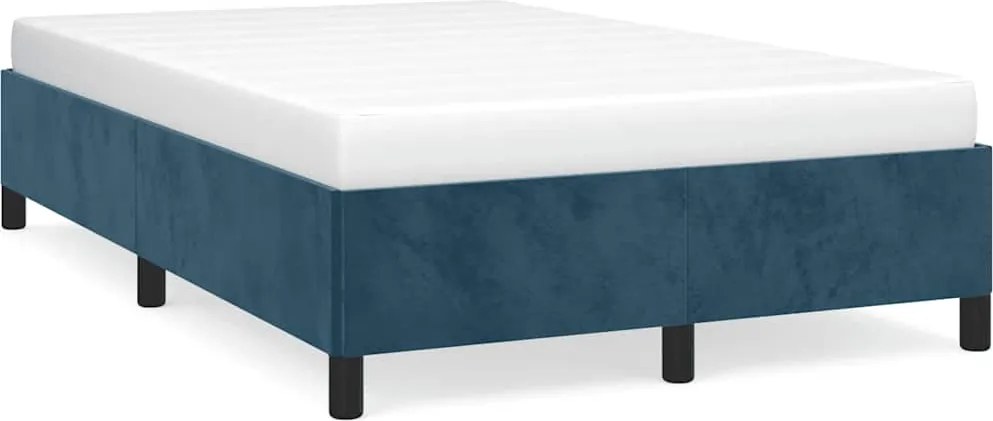 vidaXL Cadru de pat fără saltea, albastru închis, 120x200 cm, catifea