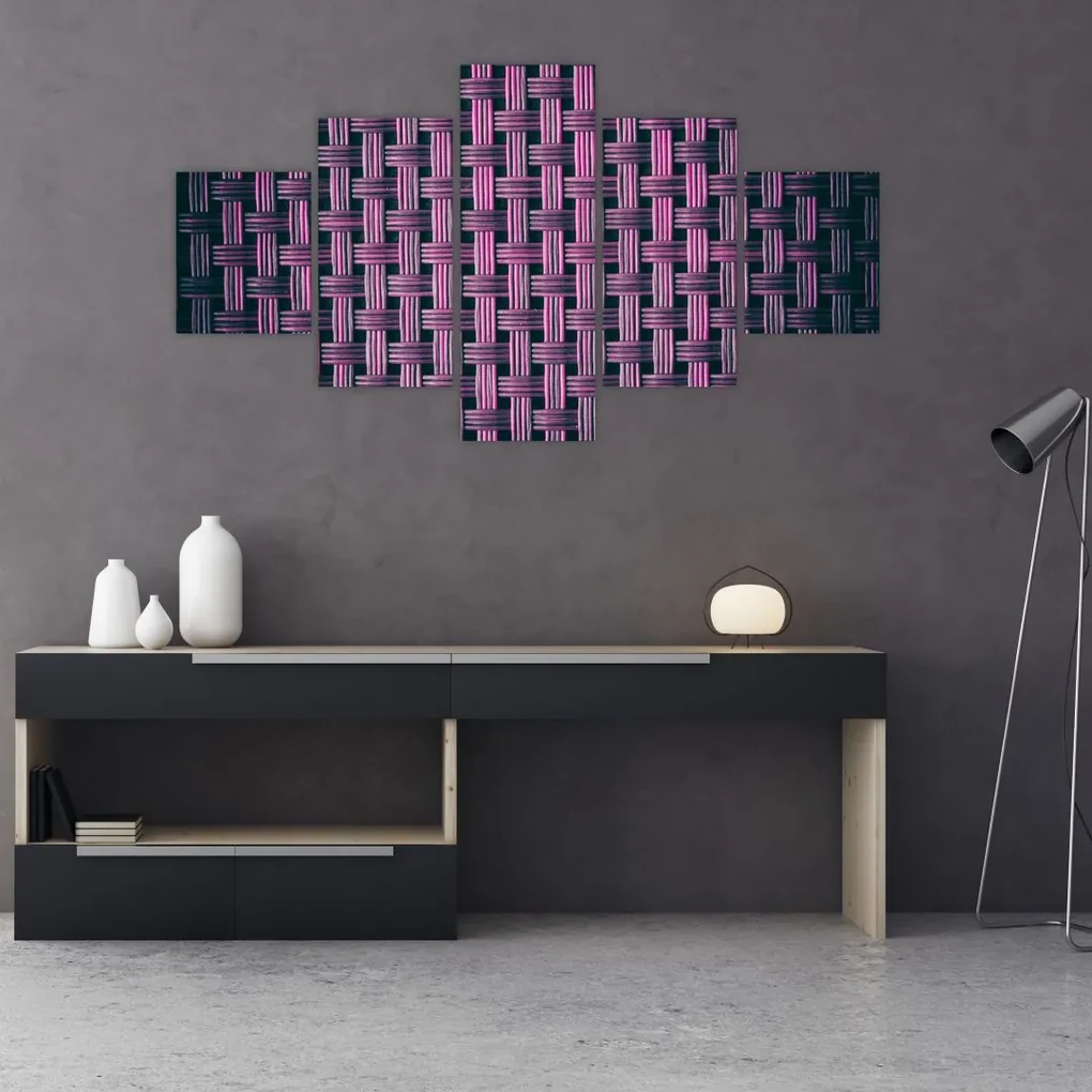 Tablou textura în mov (125x70 cm), în 40 de alte dimensiuni noi