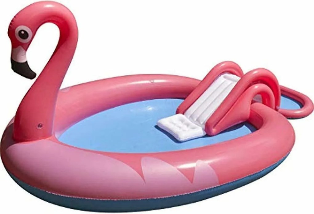 Piscina gonflabila pentru copii, cu Tobogan, model Flamingo, 240x150x95 cm