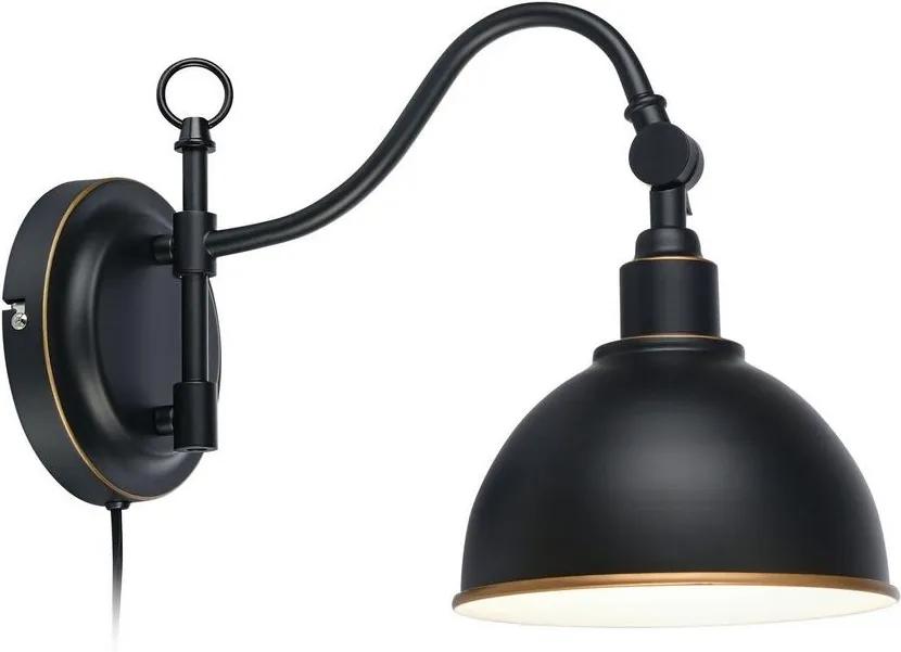 Markslöjd 104636 - Lampă de perete EKELUND 1xE27/40W/230V negru