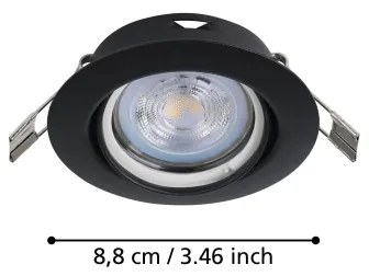 SET 3x corp de iluminat LED încastrat Eglo 901755 FAVAZZINA 1xGU10/4W/230V negru