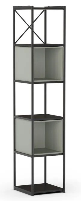Bibliotecă verde/neagră 36x179 cm Anya – Marckeric