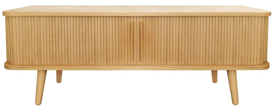 Masă TV în culoare naturală cu aspect de lemn de stejar 138x50 cm Rove – Woodman