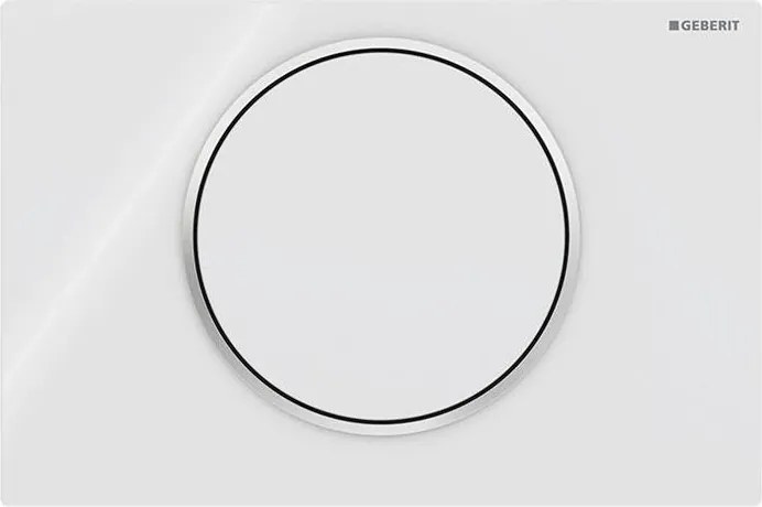 Geberit 115.758.KJ.5-Plăcuță de acționare Sigma10 24,6x16,4 cm alb/crom lucios