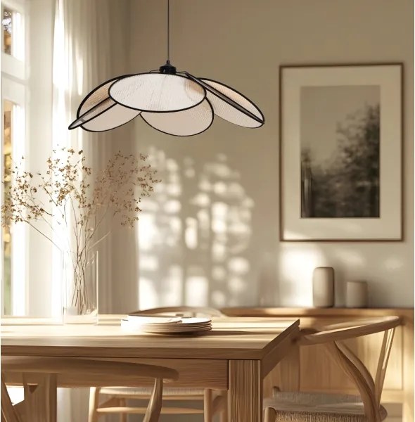 Pendul cu cablu MARGARET 1xE27/40W/230V negru/bej