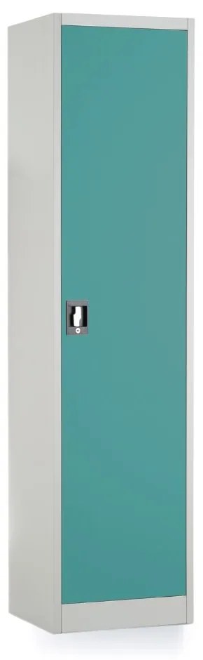 Dulap metalic universal, 50 x 40 x 185 cm, încuietoare cu cilindru, verde - ral 6033