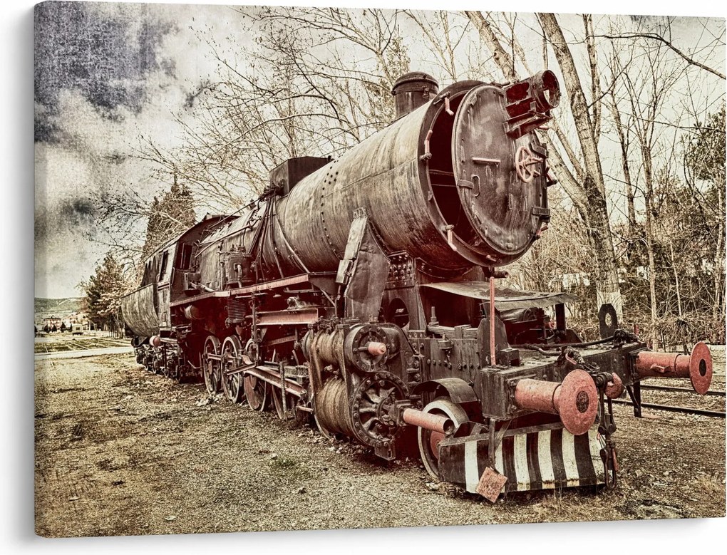 Tablou cu locomotivă istorică (70x50 cm)