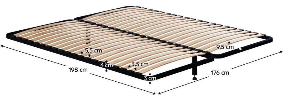 Gratar in cadru solid, 180x200, GRATAR METALIC 2 NEW