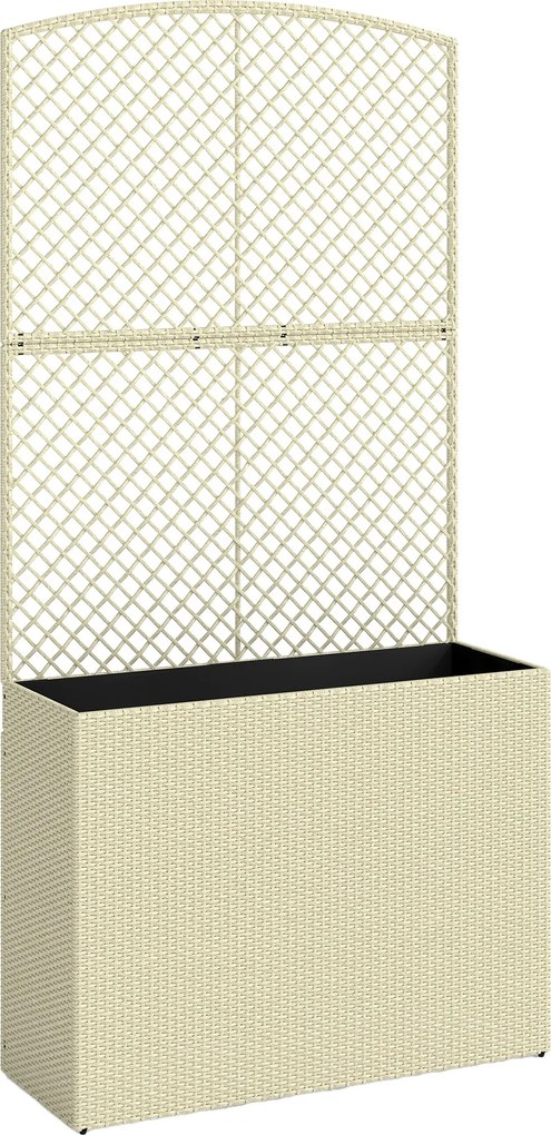 Outsunny Jardinieră cu spalier, ghiveci din poliratan | Aosom Romania