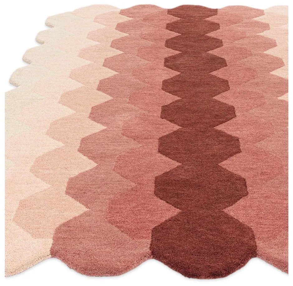 Covor tip traversă roz din lână 66x200 cm Hive – Asiatic Carpets