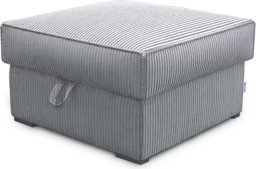 Taburet SMART COSARO XL cu spatiu de depozitare 71x71 cm, gri deschis