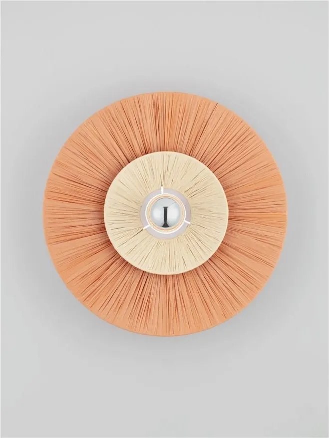 Aplica de perete cu design texturat Nora caramiziu/ natur