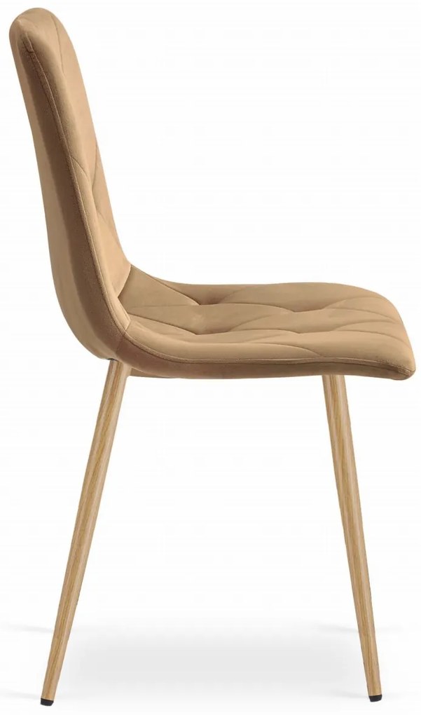 Scaun dining catifea LIBRA maro