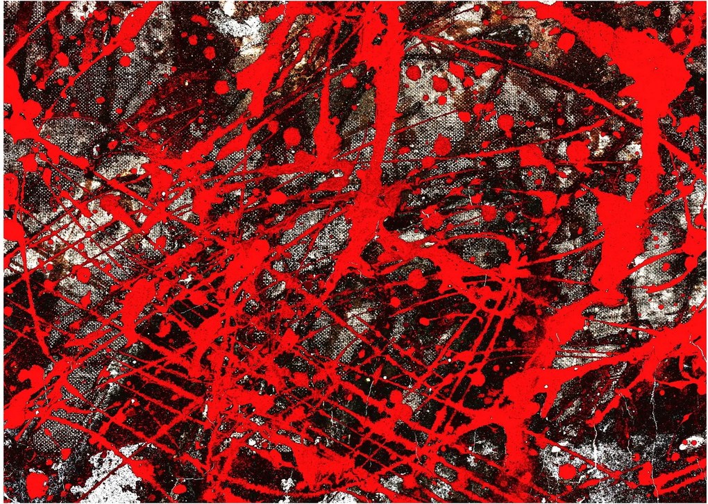 Tablou pe sticlă - Abstracție expresivă (70x50 cm)