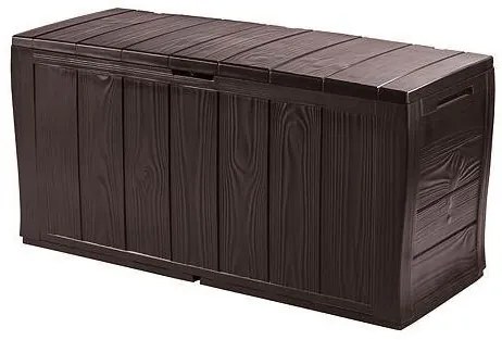 Lada depozitare de gradina, model lemn maro, 117x45x57.5 cm, Keter