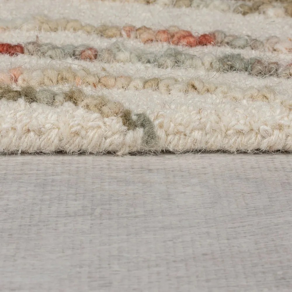 Covor portocaliu/crem din lână 160x230 cm Abstract Swirl – Flair Rugs