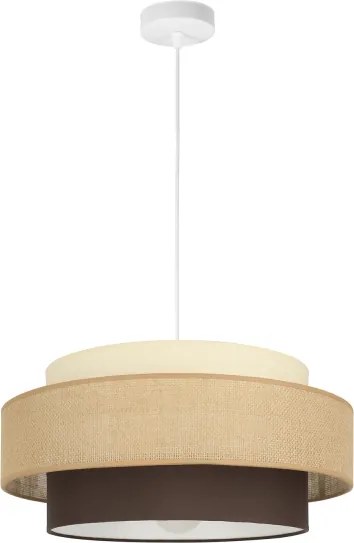 Brilagi - Pendul pe cablu RESNA, 1xE27/60W/230V, Ø 40 cm, bej/negru