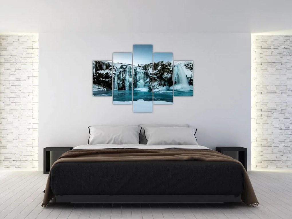 Tablou cu cascade înghețate (150x105 cm)