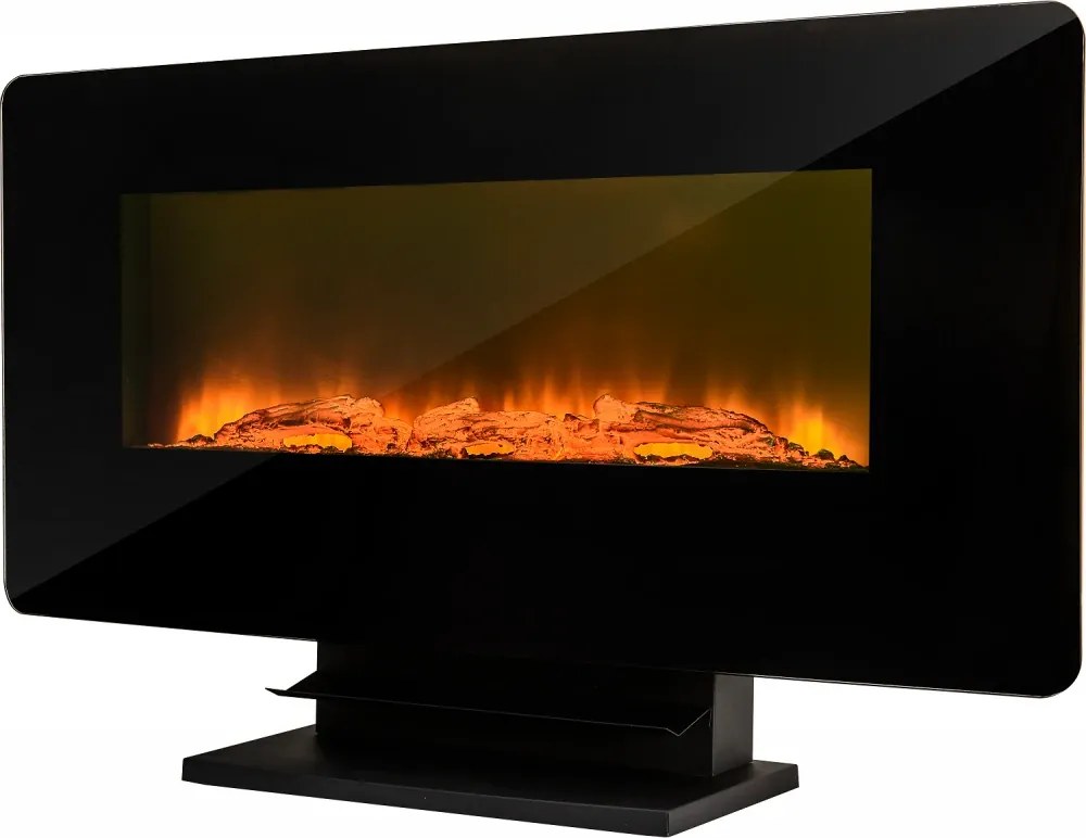 Șemineu electric, montare pe perete/montare pe picior, 1500w, telecomanda