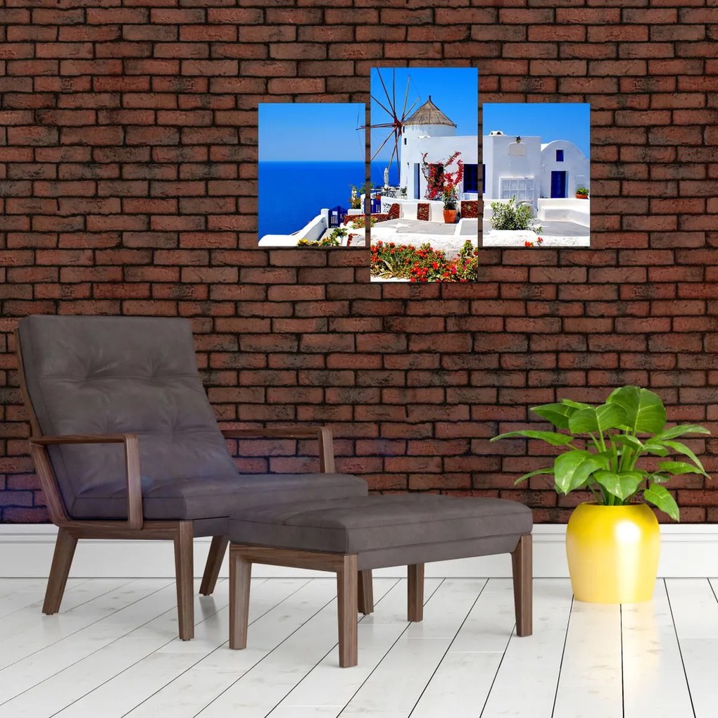 Tablou - Casă mică în Grecia (90x60 cm)