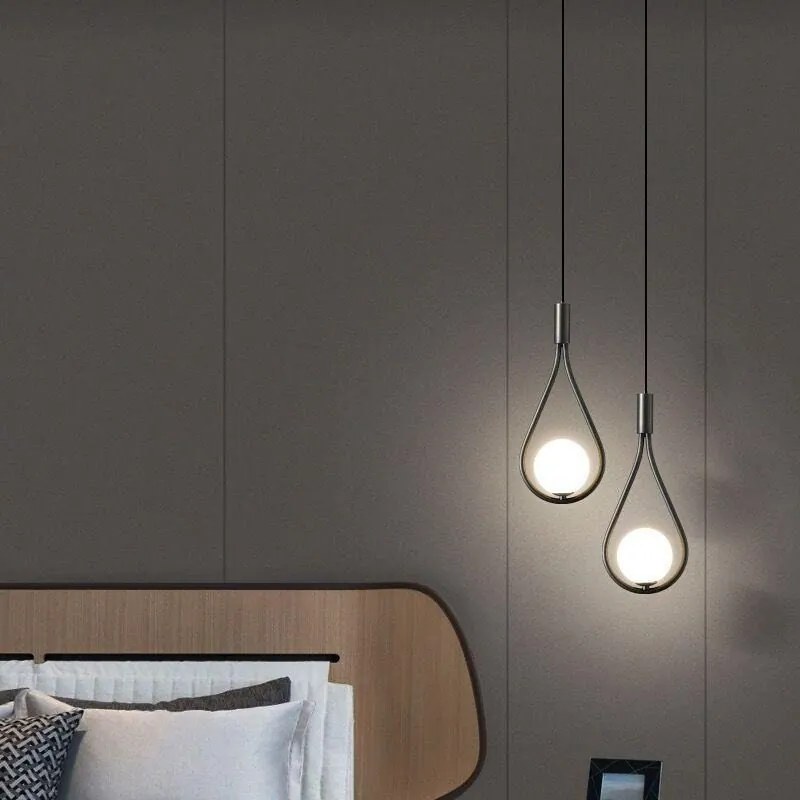 Pendul Cu Doua Globuri, Soclu E14, Negru