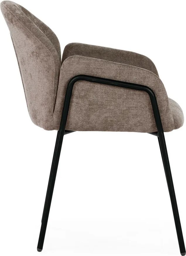 Set de scaune de sufragerie piersică 2 buc. tapițat Aslin – MOME