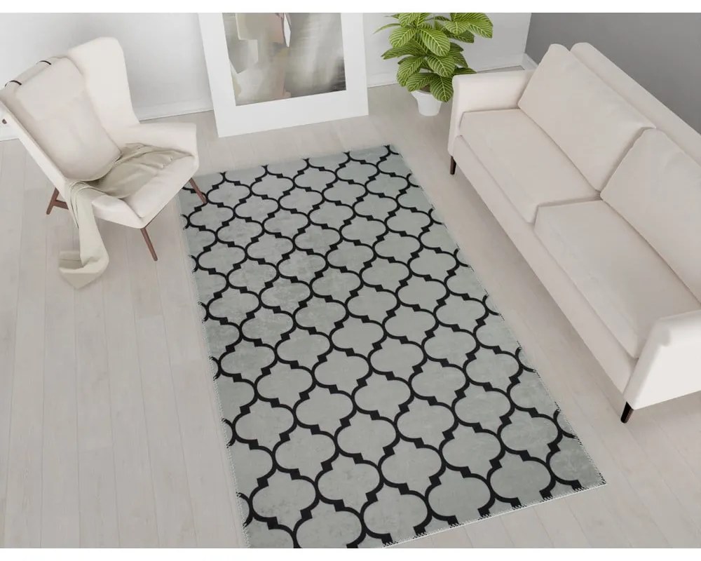 Covor gri lavabil 80x50 cm - Vitaus