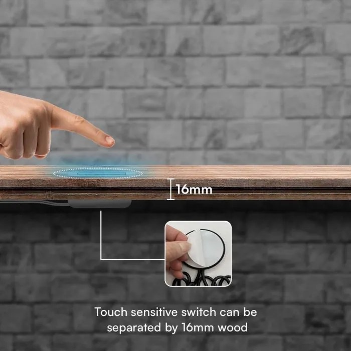 Intrerupator dimmer Touch ascuns, negru, V-tac