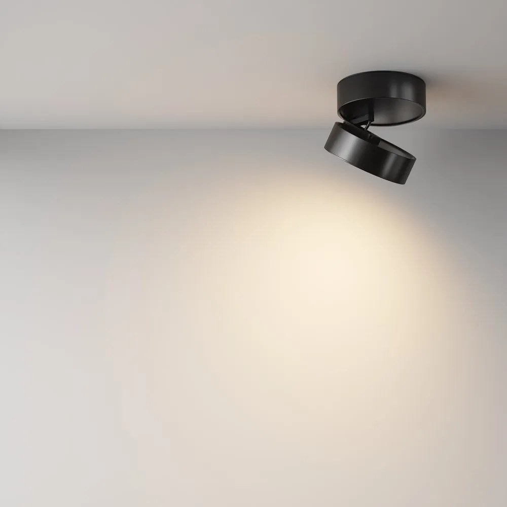Spot LED aplicat directionabil Onda negru 3000K
