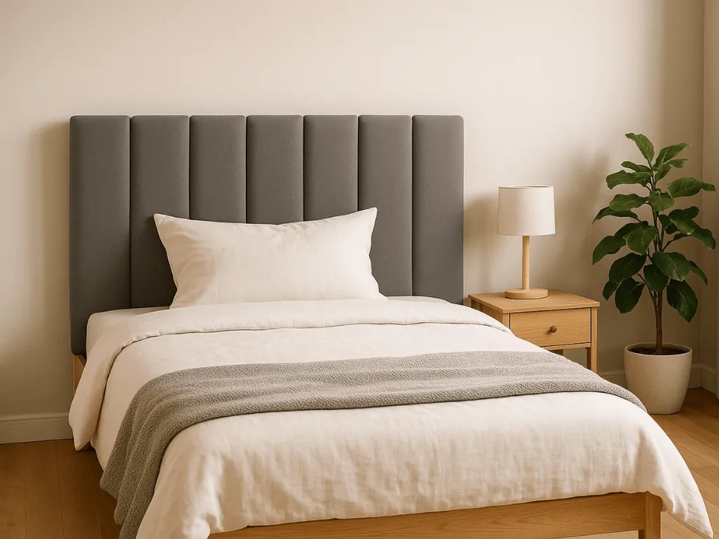 Panou de perete tapițat QUADRATTA 15x60 cm, gri