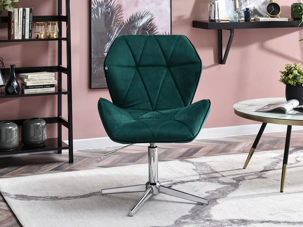 Fotoliu Velma S (verde + crom). 1110464