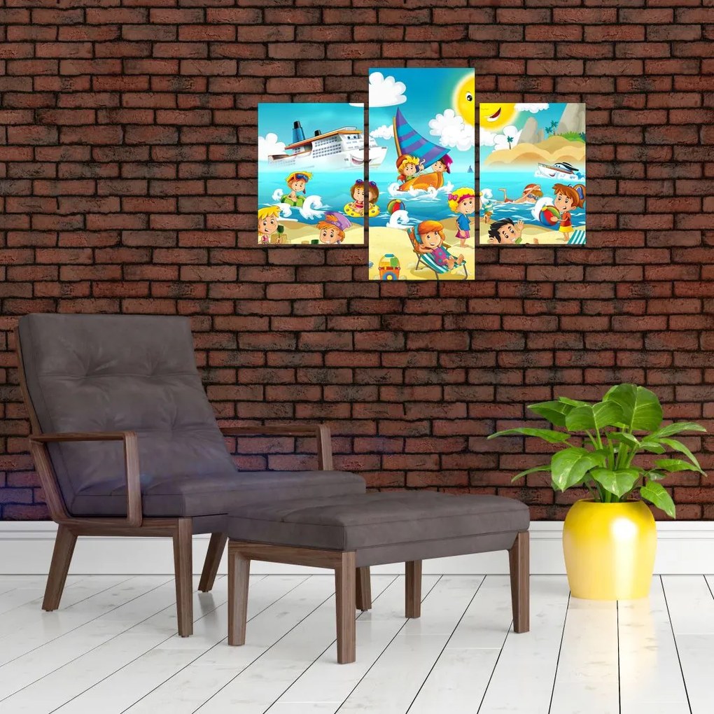 Tablou -Ziua la plajă (90x60 cm)