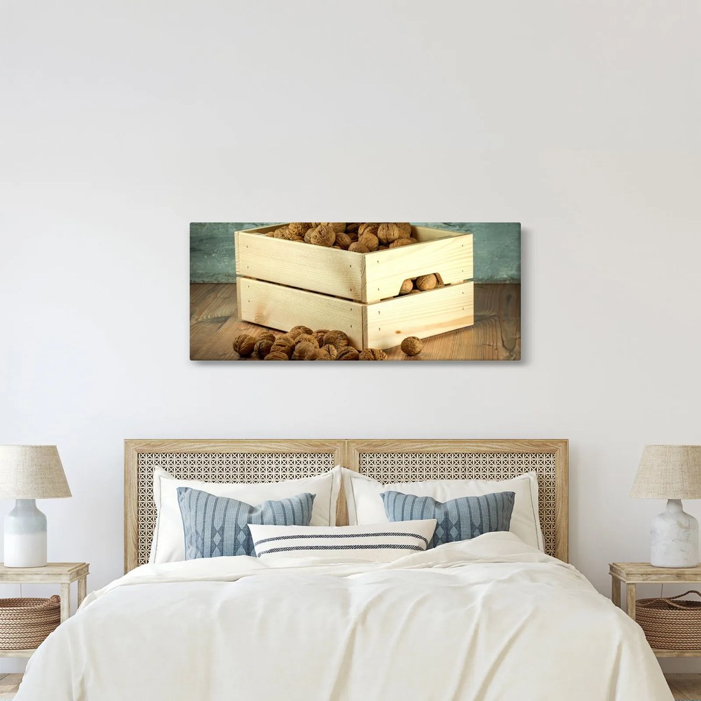 Tablou - Natură moartă de toamnă cu nuci (120x50 cm)