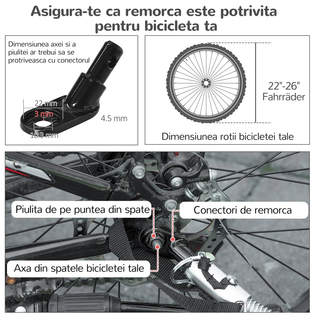 PawHut Remorcă Bicicletă pentru Câini cu Două Intrări Buzunare Cadru Oțel Țesătură 170x77x90cm Albastru | Aosom Romania