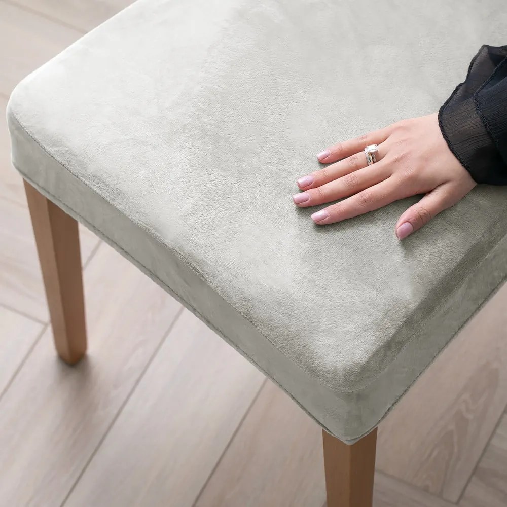 Husă gri deschis elastică pentru scaun 48 cm Sento – Restilo