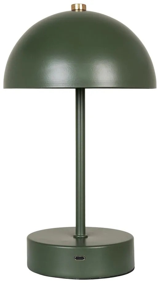 Veioză verde-închis LED cu abajur din metal (înălțime 25 cm) Holt – House Nordic